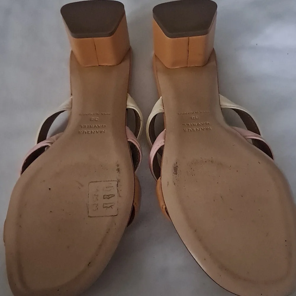 Mansur Gavriel Bombato‎ Colour-block Leather Sandals.  Womans Size 38/US 8.